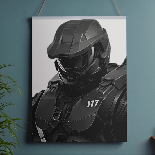 POSTER HALO - 1 SOLA VISTA FRONTAL - ALTA RESOLUCION - MASTER CHIEF V1