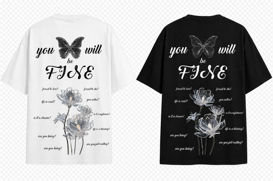 PLAYERA OVERSIZED -SILENT LUXURY ORIGINAL- CUSTOM - YOU WILL BE FINE