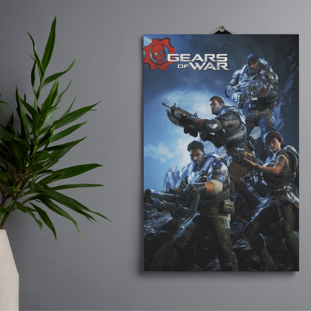 POSTER GEARS OF WAR - 1 SOLA VISTA FRONTAL - ALTA RESOLUCION - GEARS OF WAR POSTERS