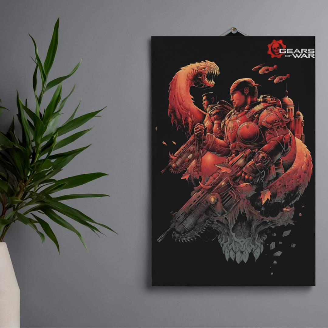 POSTER GEARS OF WAR - 1 SOLA VISTA FRONTAL - ALTA RESOLUCION - GEARS OF WAR POSTERS