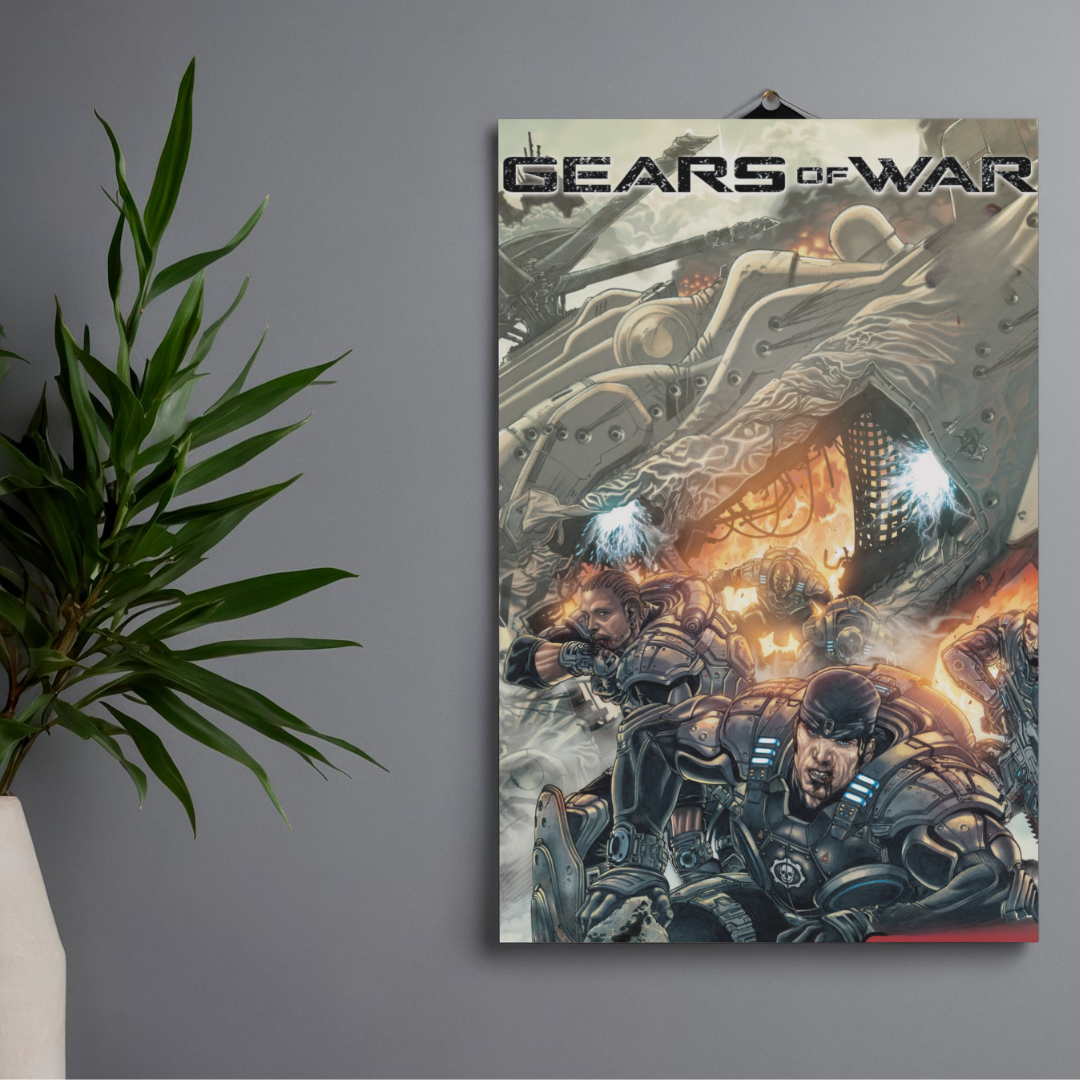 POSTER GEARS OF WAR - 1 SOLA VISTA FRONTAL - ALTA RESOLUCION - GEARS OF WAR POSTERS