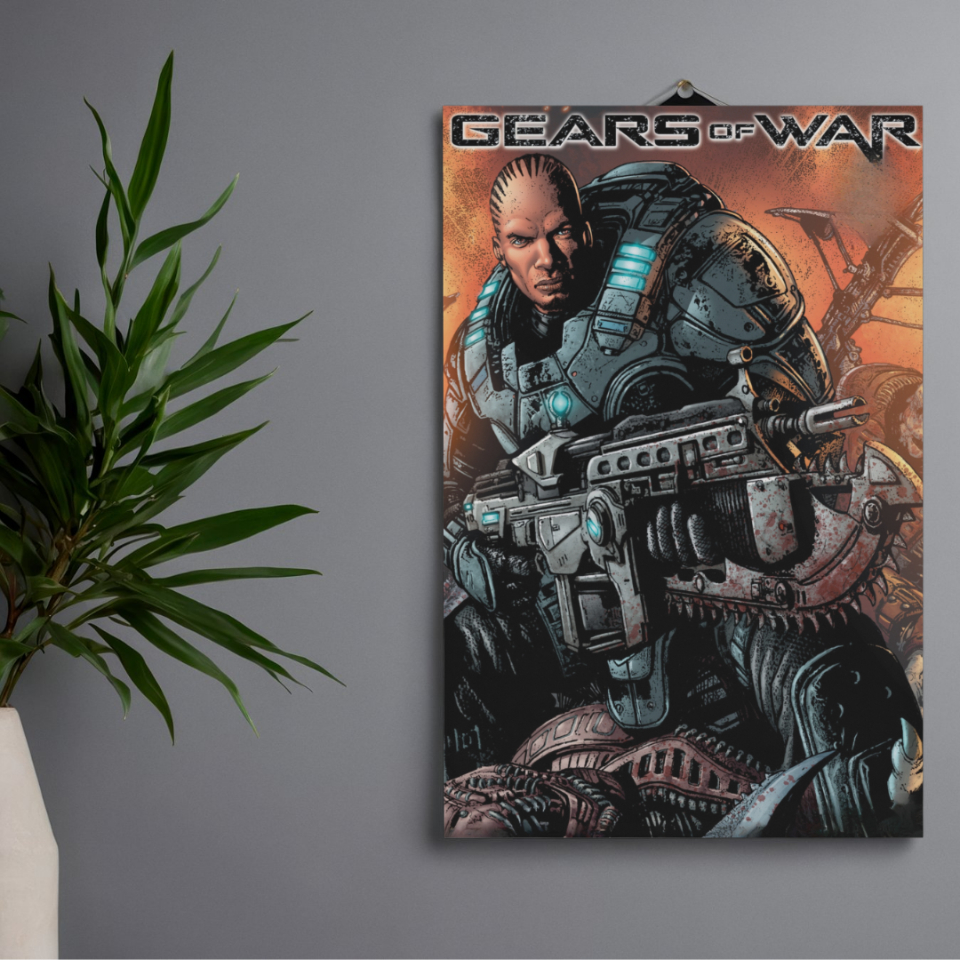 POSTER GEARS OF WAR - 1 SOLA VISTA FRONTAL - ALTA RESOLUCION - GEARS OF WAR POSTERS