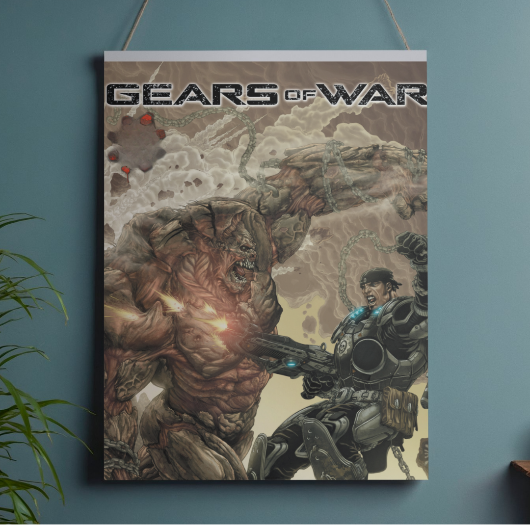 POSTER GEARS OF WAR - 1 SOLA VISTA FRONTAL - ALTA RESOLUCION - GEARS OF WAR POSTERS