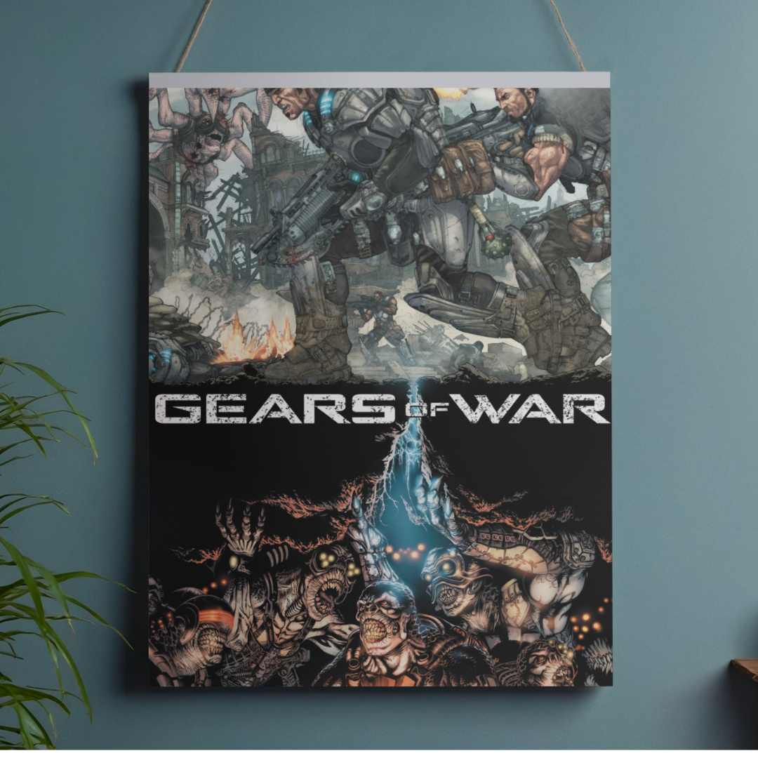 POSTER GEARS OF WAR - 1 SOLA VISTA FRONTAL - ALTA RESOLUCION - GEARS OF WAR POSTERS