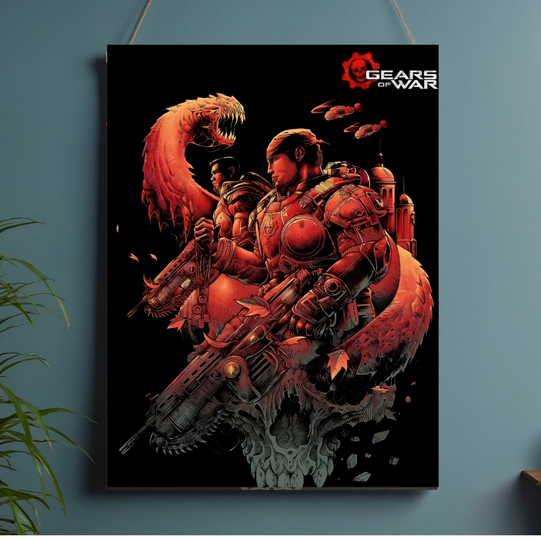 POSTER GEARS OF WAR - 1 SOLA VISTA FRONTAL - ALTA RESOLUCION - GEARS OF WAR POSTERS