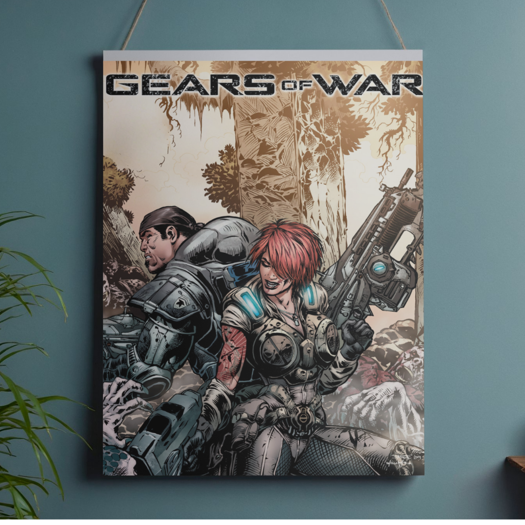 POSTER GEARS OF WAR - 1 SOLA VISTA FRONTAL - ALTA RESOLUCION - GEARS OF WAR POSTERS