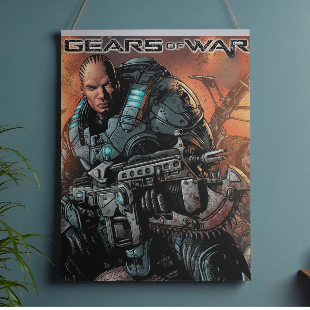 POSTER GEARS OF WAR - 1 SOLA VISTA FRONTAL - ALTA RESOLUCION - GEARS OF WAR POSTERS