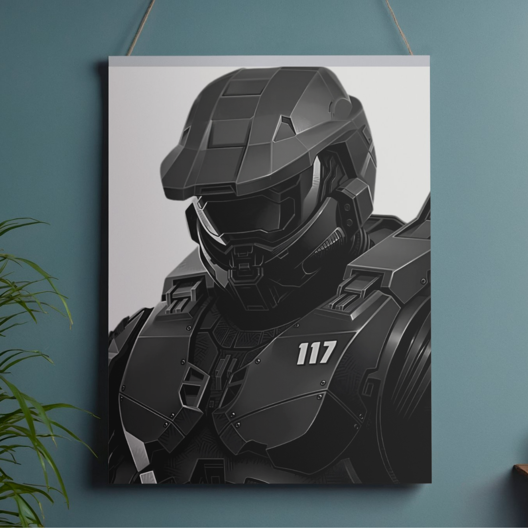 POSTER HALO - 1 SOLA VISTA FRONTAL - ALTA RESOLUCION - MASTER CHIEF V1