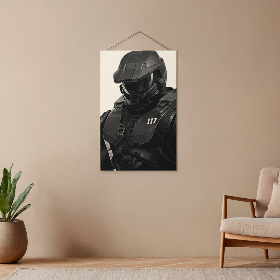 POSTER HALO - 1 SOLA VISTA FRONTAL - ALTA RESOLUCION - MASTER CHIEF V1