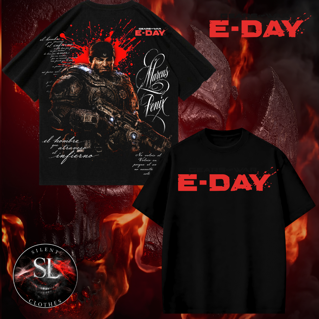 PLAYERA DE GEARS OF WAR  E.DAY - NUEVO DROP DISPONIBLE - MARCUS FENIX E-DAY