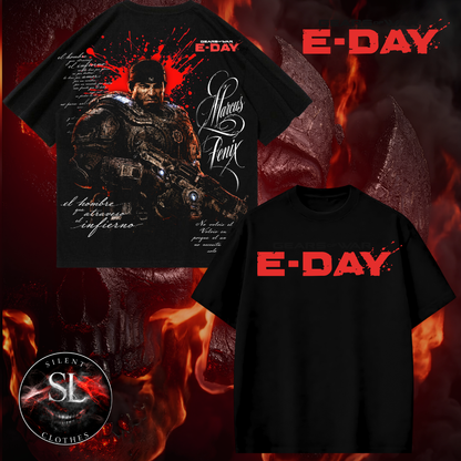 PLAYERA DE GEARS OF WAR  E.DAY - NUEVO DROP DISPONIBLE - MARCUS FENIX E-DAY
