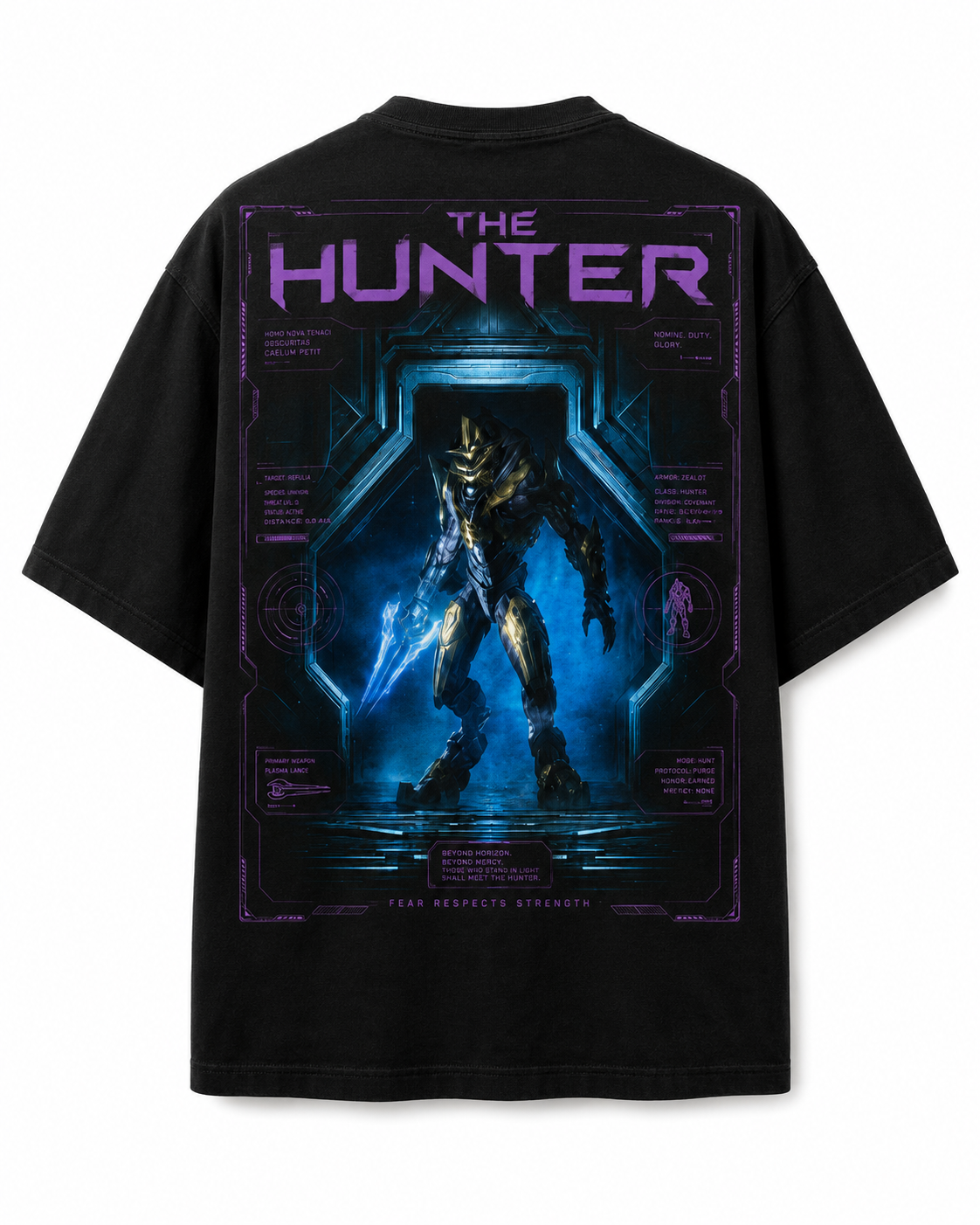 PLAYERA OVERSIZED - HALO - COVENANT - THE HUNTER