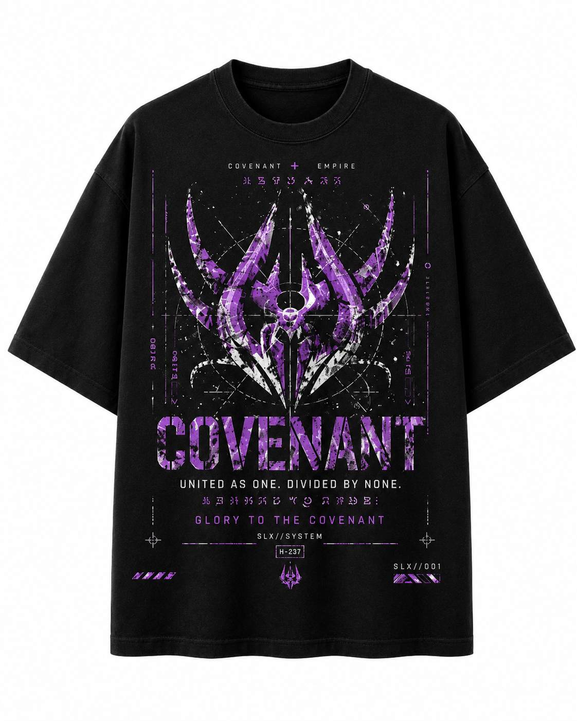 PLAYERA OVERSIZED - HALO - COVENANT - THE HUNTER