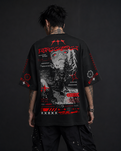 PLAYERA OVERSIZED - ALTERNATIVE TECH WEAR - RED SIDE