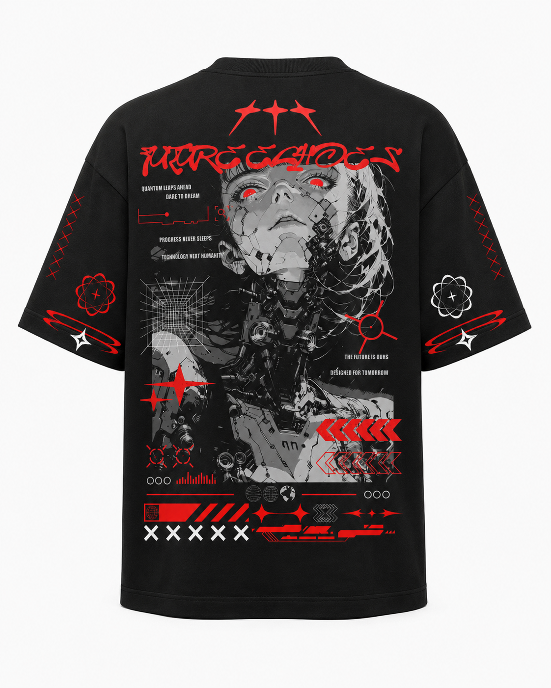 PLAYERA OVERSIZED - ALTERNATIVE TECH WEAR - RED SIDE
