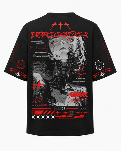 PLAYERA OVERSIZED - ALTERNATIVE TECH WEAR - RED SIDE
