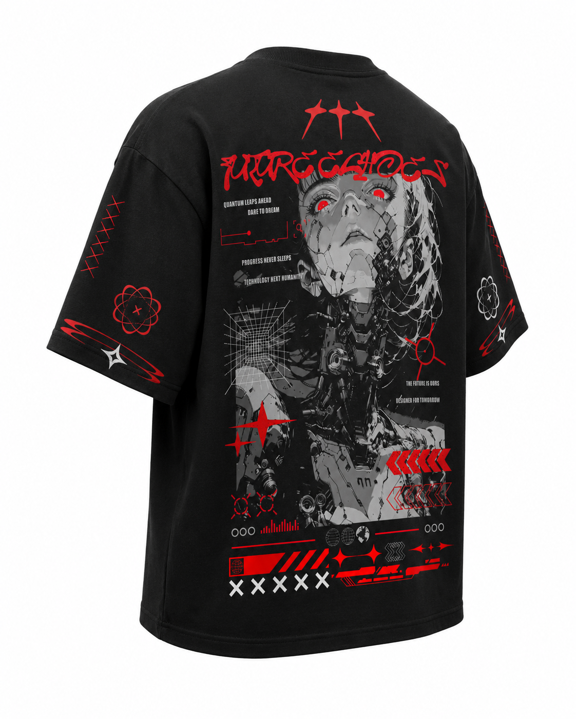 PLAYERA OVERSIZED - ALTERNATIVE TECH WEAR - RED SIDE