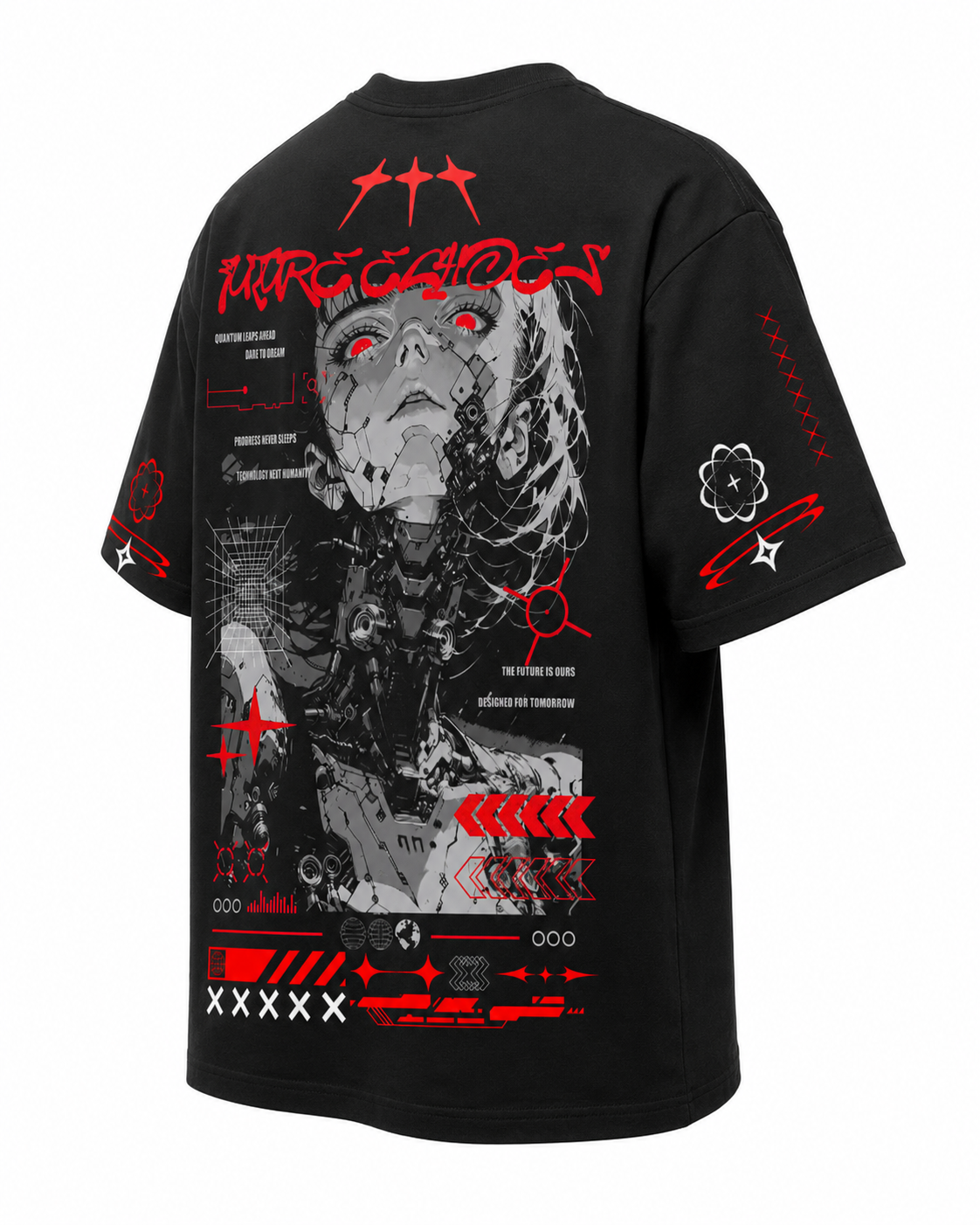 PLAYERA OVERSIZED - ALTERNATIVE TECH WEAR - RED SIDE