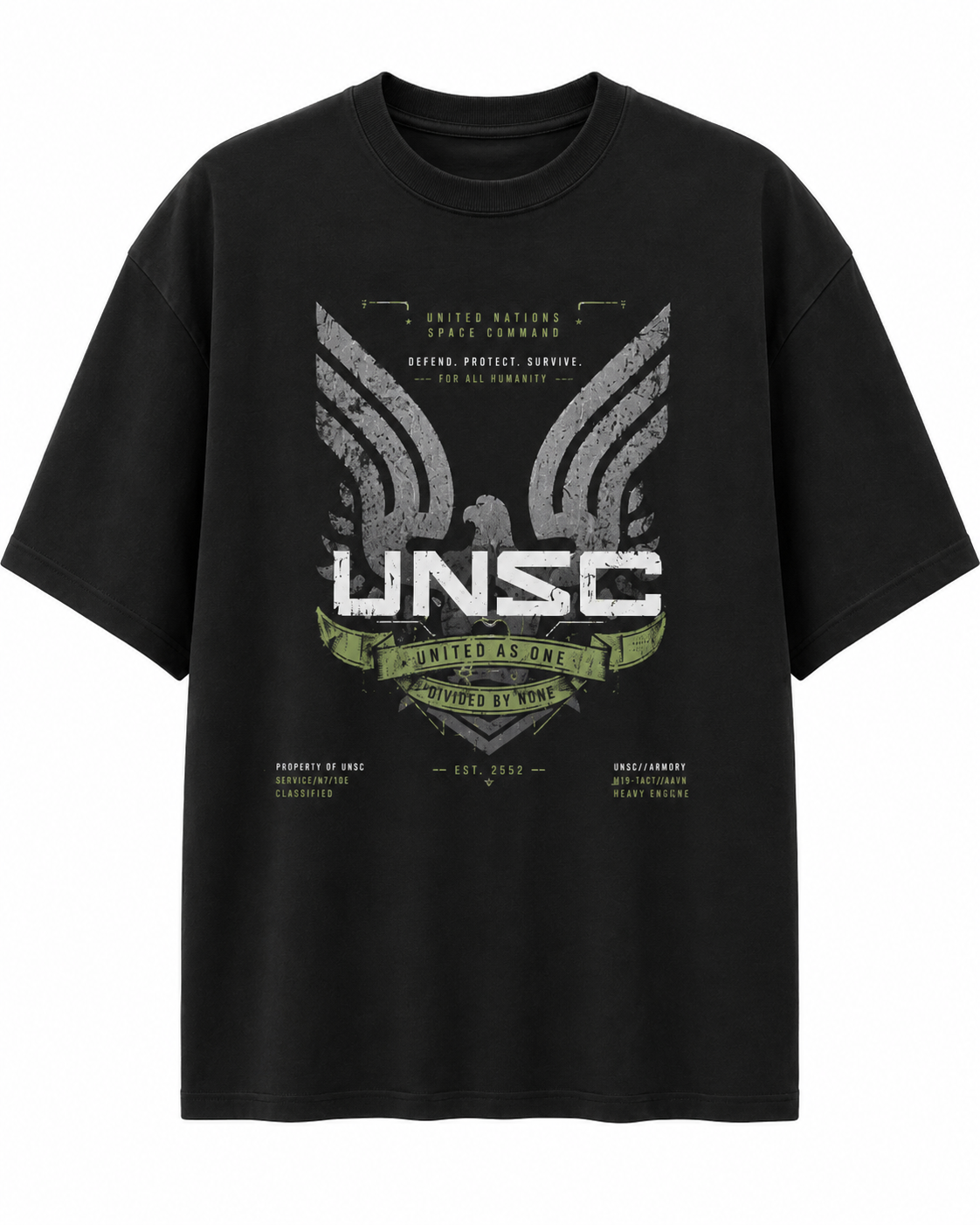 PLAYERA OVERSIZED - HALO - UNSC - THE OLD WAY