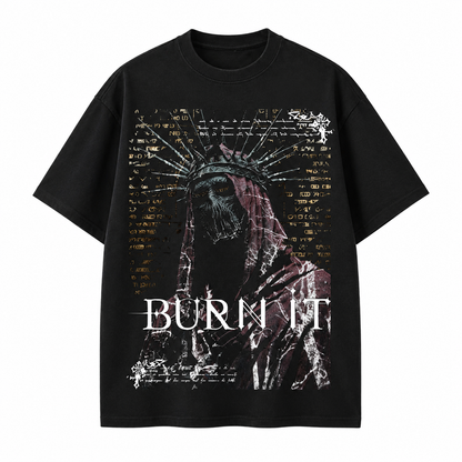PLAYERA OVERSIZED -SILENT LUXURY ORIGINAL - BURN IT