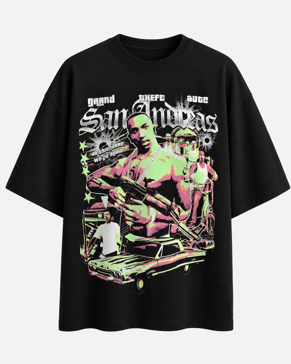 PLAYERA OVERSIZED -SILENT LUXURY ORIGINAL CUSTOM - GTA SAN ANDREAS