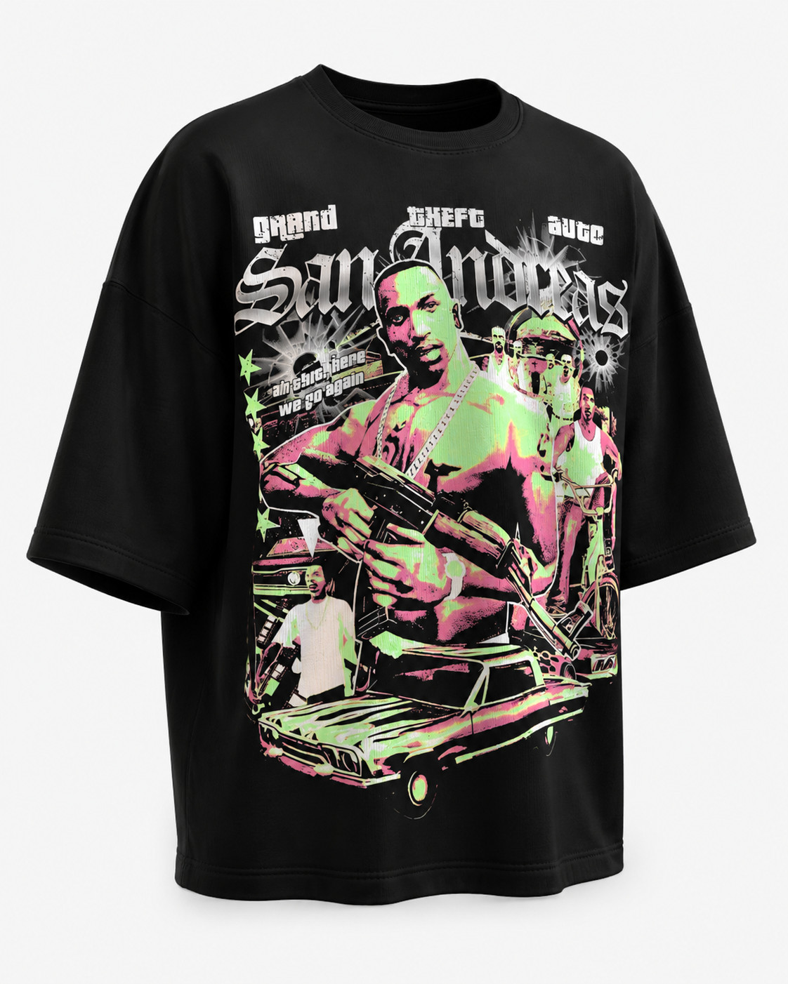 PLAYERA OVERSIZED -SILENT LUXURY ORIGINAL CUSTOM - GTA SAN ANDREAS