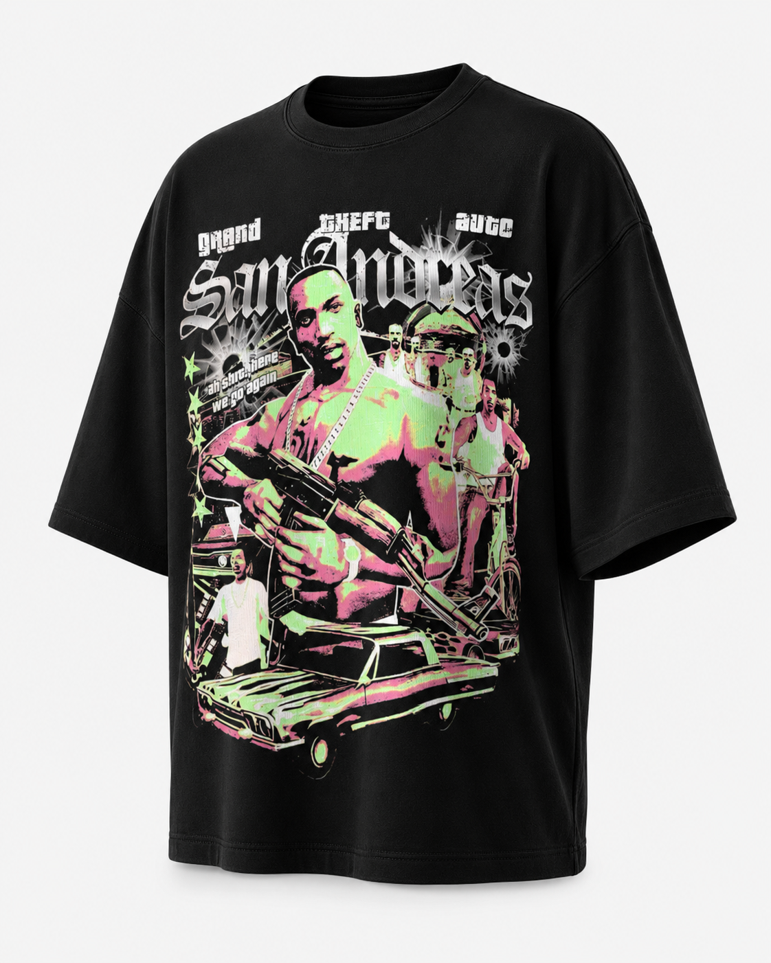 PLAYERA OVERSIZED -SILENT LUXURY ORIGINAL CUSTOM - GTA SAN ANDREAS