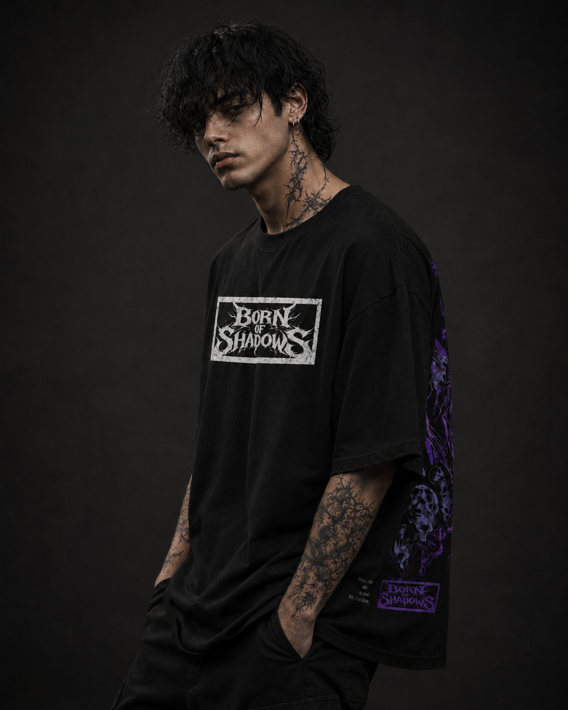 PLAYERA OVERSIZED SHADOW - FULL BACK PRINT SEMITONES - ORIGINAL