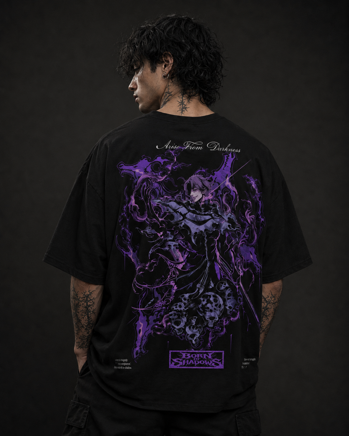PLAYERA OVERSIZED SHADOW - FULL BACK PRINT SEMITONES - ORIGINAL
