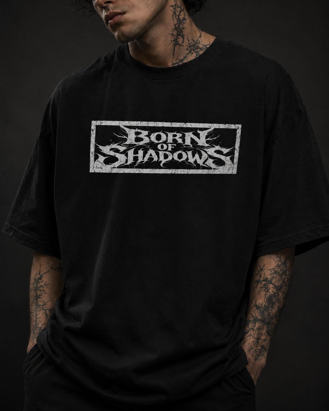 PLAYERA OVERSIZED SHADOW - FULL BACK PRINT SEMITONES - ORIGINAL