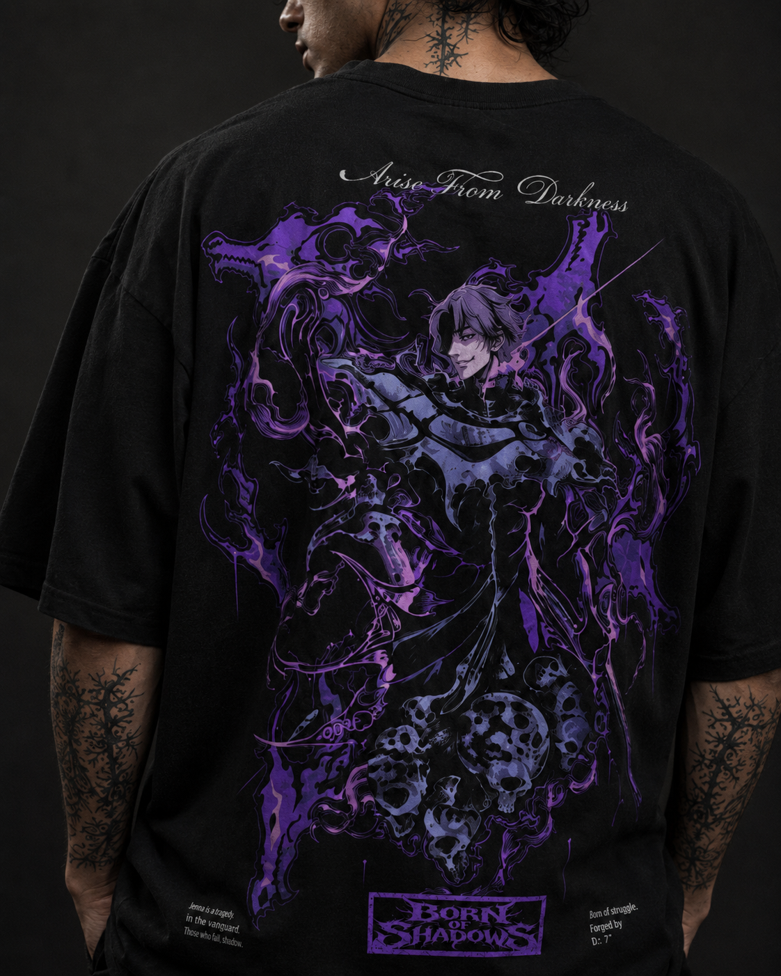PLAYERA OVERSIZED SHADOW - FULL BACK PRINT SEMITONES - ORIGINAL