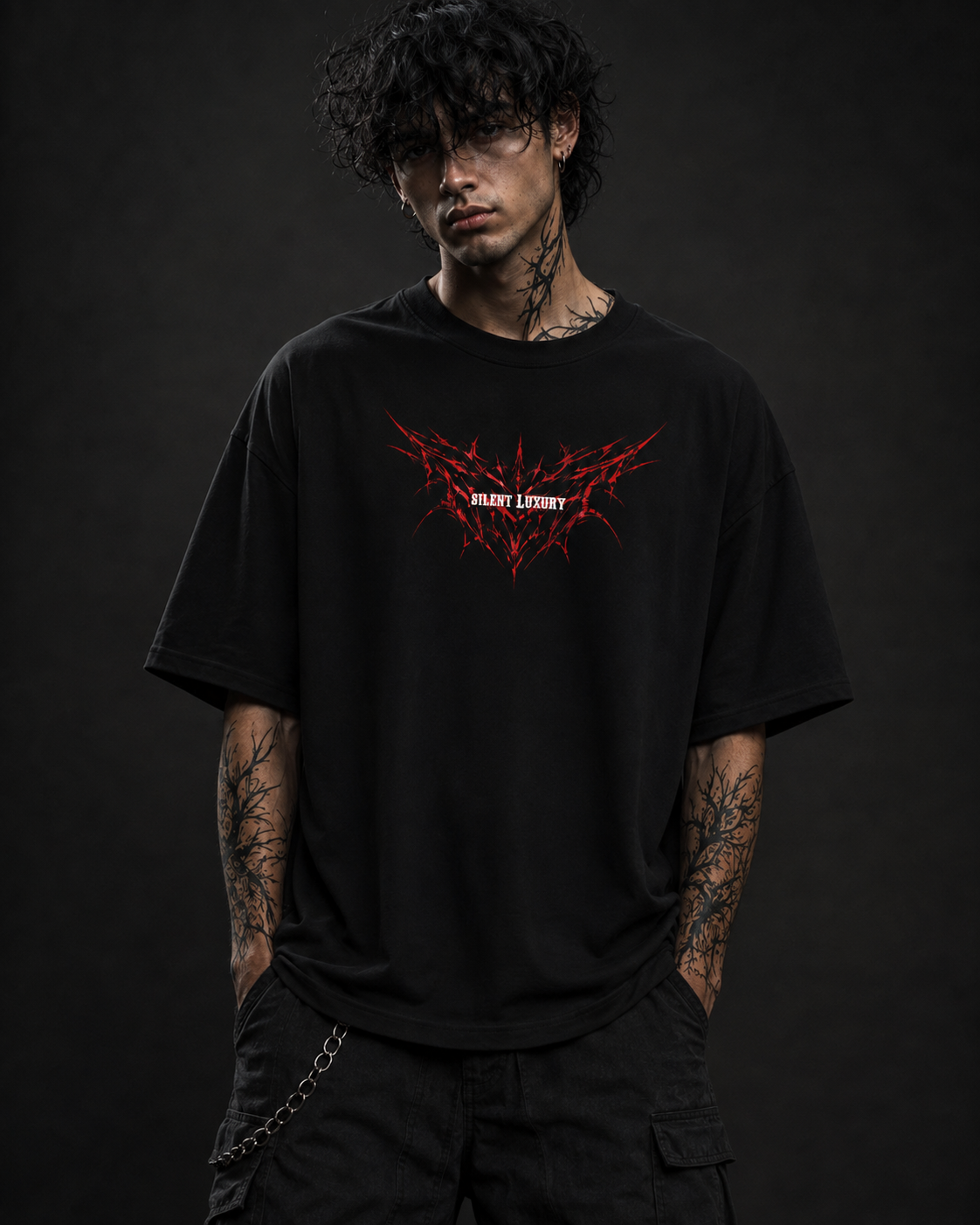 PLAYERA OVERSIZED JINETE DEL APOCA - FULL BACK PRINT SEMITONES - ORIGINAL SILENT