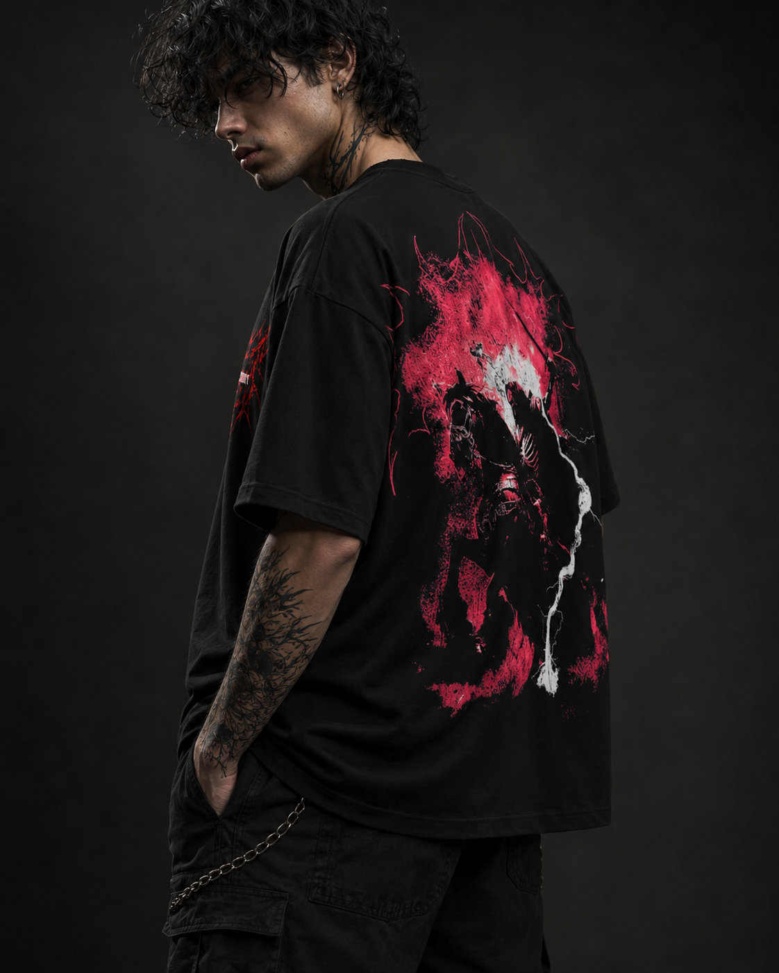 PLAYERA OVERSIZED JINETE DEL APOCA - FULL BACK PRINT SEMITONES - ORIGINAL SILENT