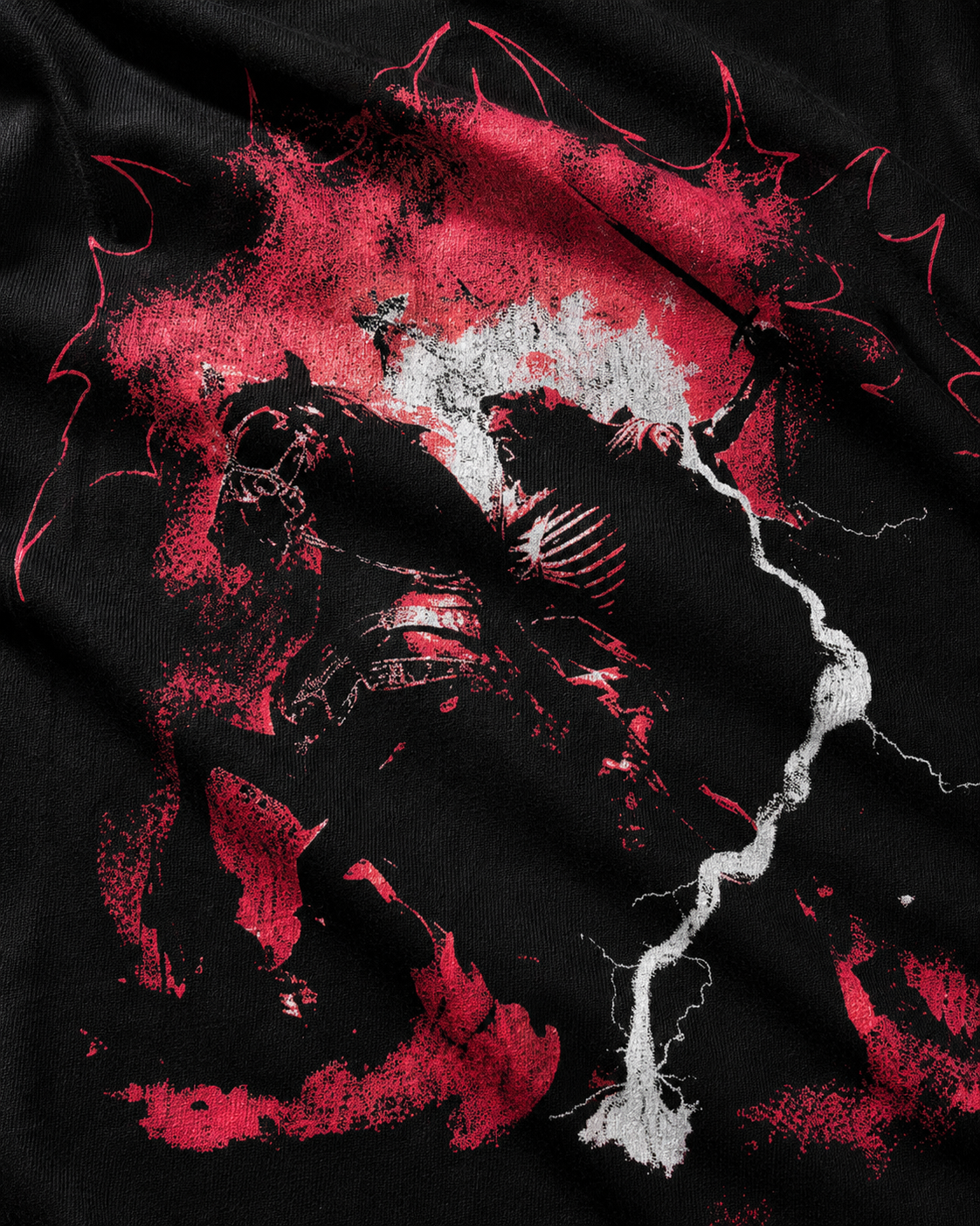PLAYERA OVERSIZED JINETE DEL APOCA - FULL BACK PRINT SEMITONES - ORIGINAL SILENT