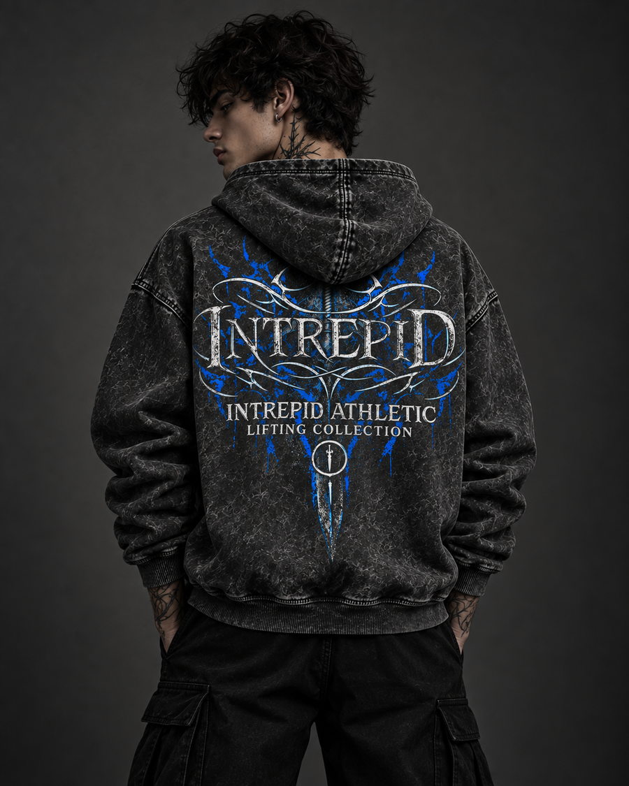 Hoodies INTREPID FITNESS DROP | Acid Wash | Oversized Premium
