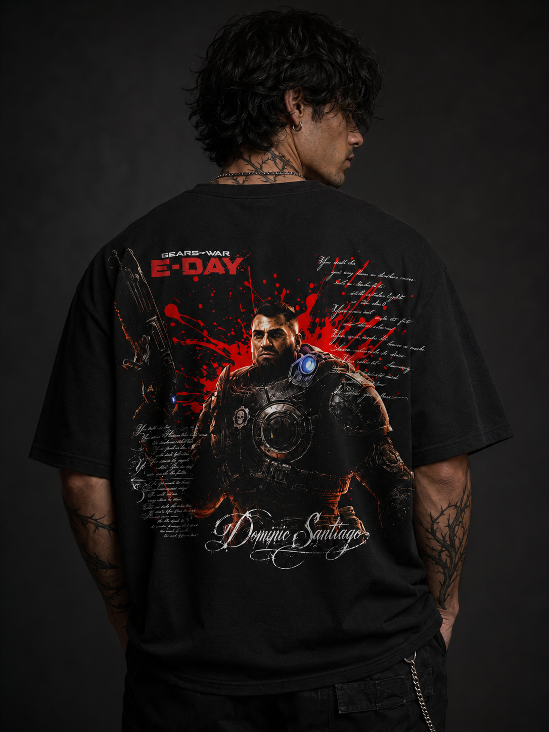PLAYERA DE GEARS OF WAR  E-DAY - NUEVO DROP DISPONIBLE - DOMINIC E-DAY