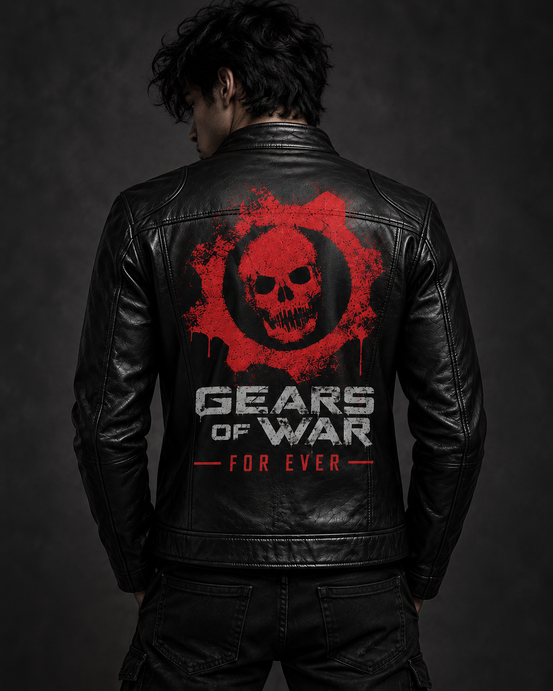 CHAQUETA DE CUERO GEARS OF WAR — CHAQUETA DE VINIPIEL | EDICIÓN ESPECIAL | UNICA EN SU TIPO