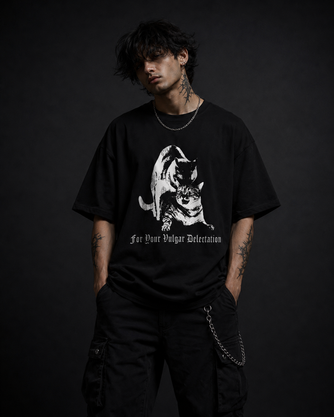 PLAYERA OVERSIZED - ALTERNATIVE WEAR - DESSSIRES - GATITOS