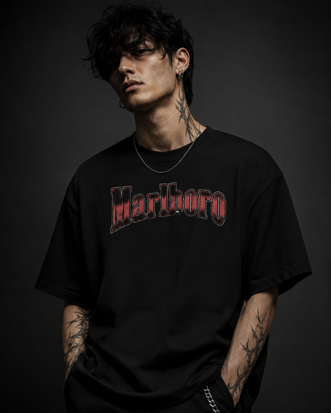 PLAYERA OVERSIZED - MALBORO - OVERSIZED 100% - FULL PRINT - MALBORO