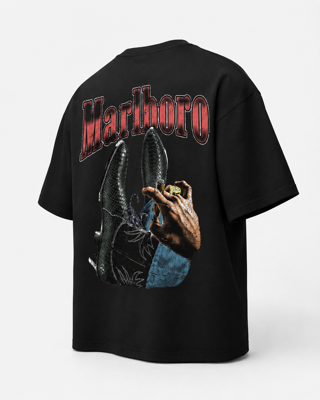 PLAYERA OVERSIZED - MALBORO - OVERSIZED 100% - FULL PRINT - MALBORO