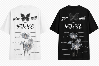 PLAYERA OVERSIZED -SILENT LUXURY ORIGINAL- CUSTOM - YOU WILL BE FINE