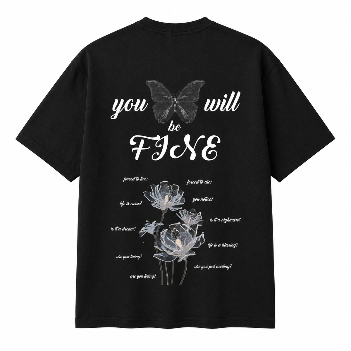 PLAYERA OVERSIZED -SILENT LUXURY ORIGINAL- CUSTOM - YOU WILL BE FINE