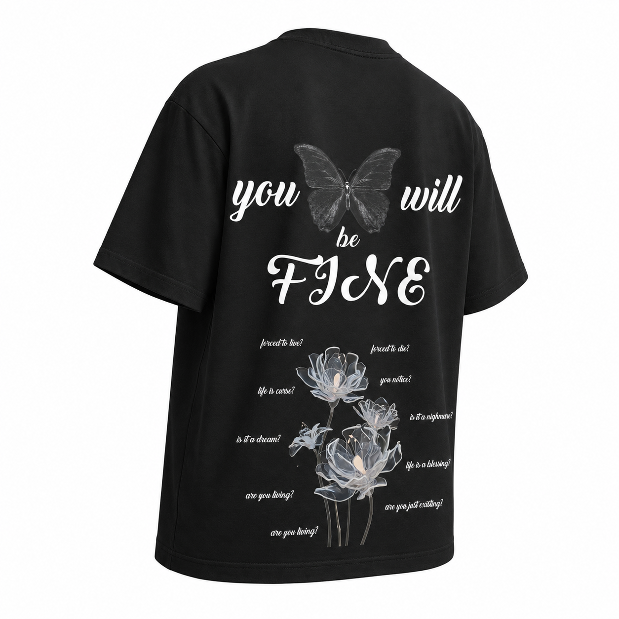 PLAYERA OVERSIZED -SILENT LUXURY ORIGINAL- CUSTOM - YOU WILL BE FINE