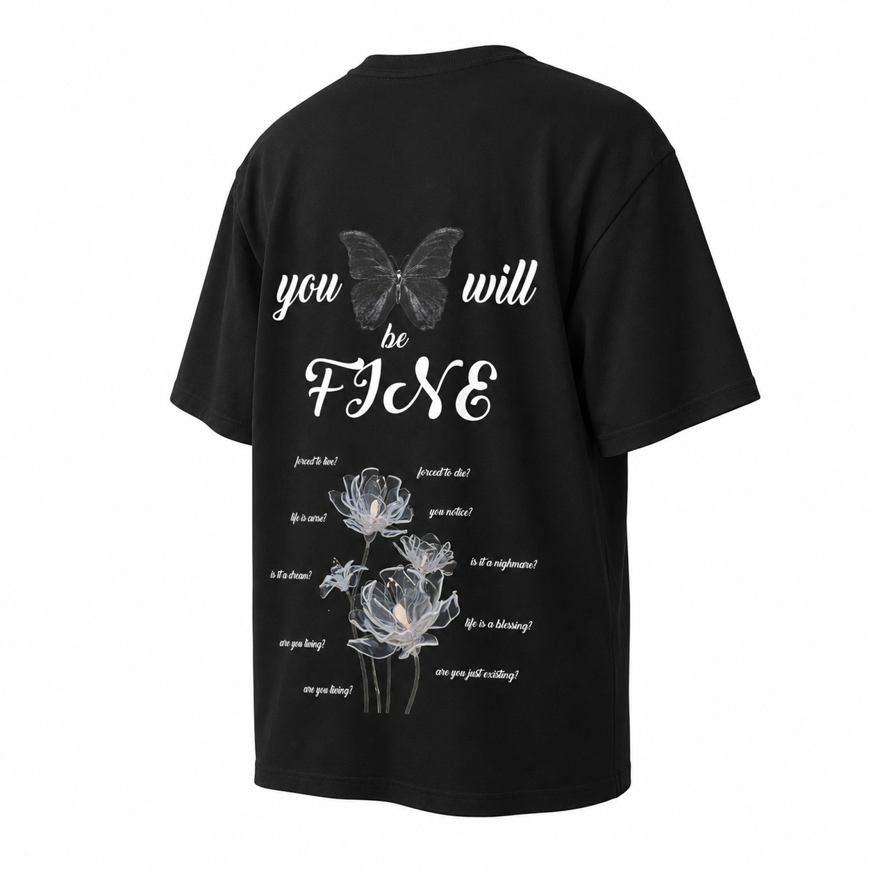 PLAYERA OVERSIZED -SILENT LUXURY ORIGINAL- CUSTOM - YOU WILL BE FINE