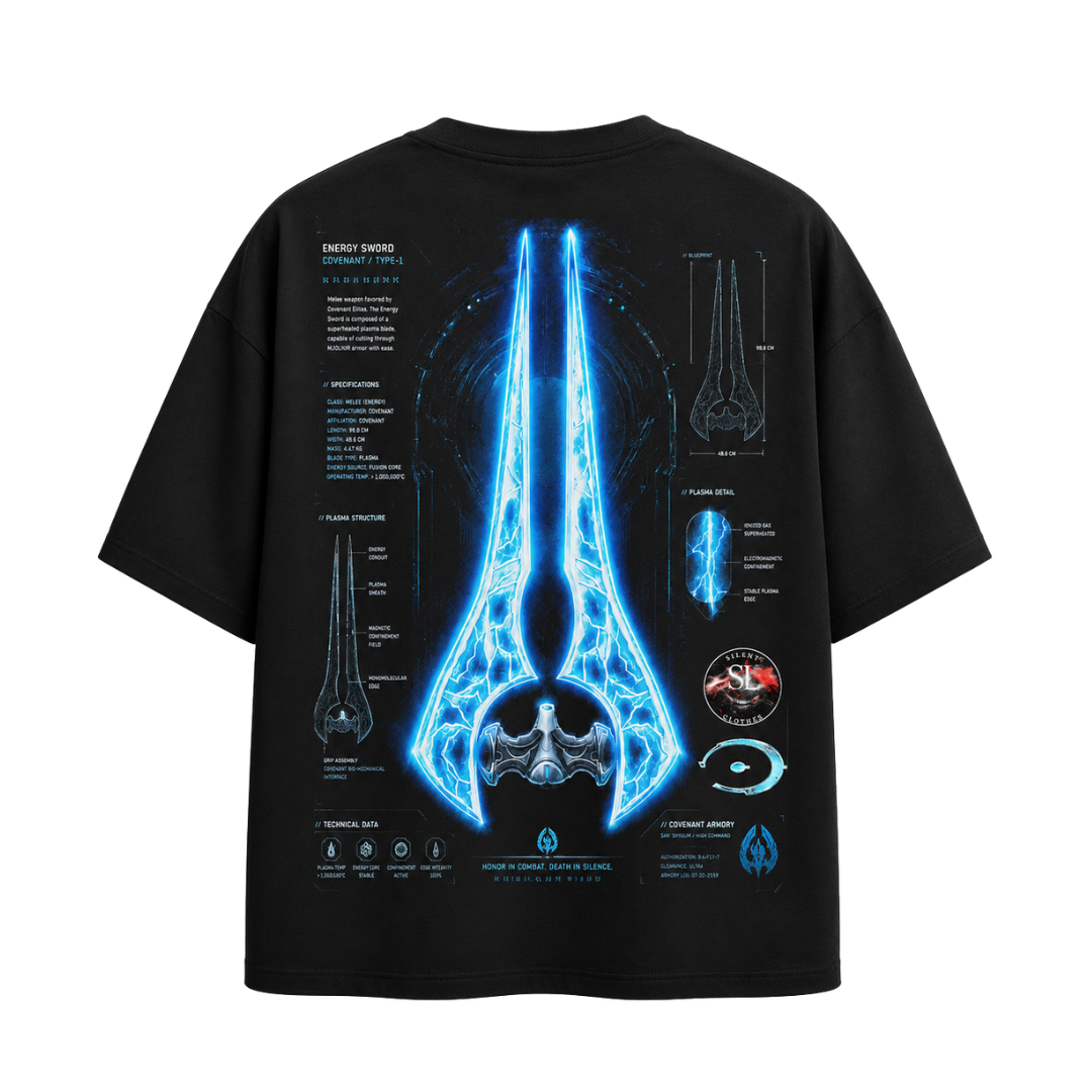 PLAYERA OVERSIZED - HALO - COVENANT - ESPADA PLASMA
