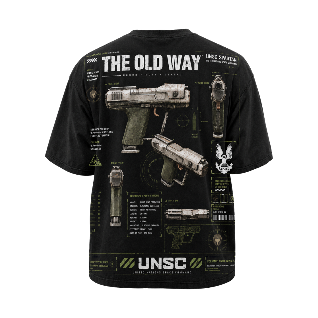 PLAYERA OVERSIZED - HALO - UNSC - THE OLD WAY