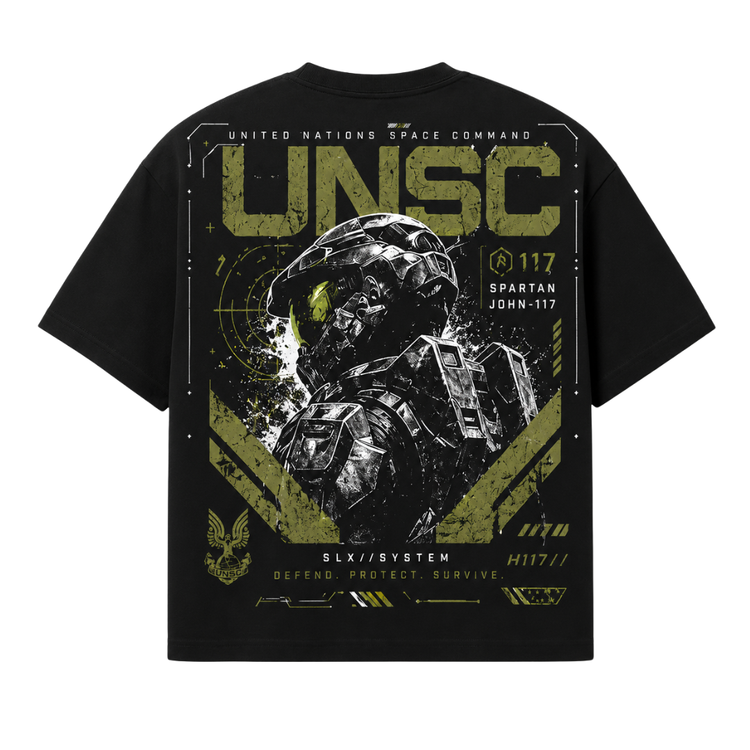 PLAYERA OVERSIZED - HALO - UNSC - JHON 117 V3