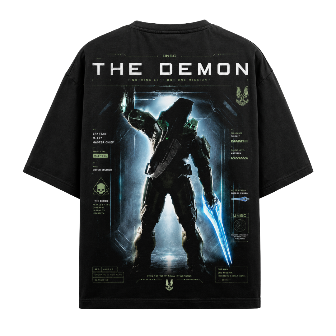 PLAYERA OVERSIZED - HALO - UNSC - THE DEMON (JHON 117)