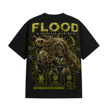 PLAYERA OVERSIZED - HALO - FLOOD - INFECTED MARINE