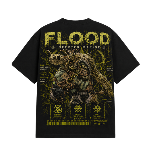 PLAYERA OVERSIZED - HALO - FLOOD - INFECTED MARINE